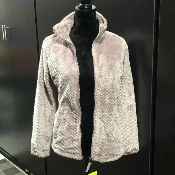 Free2B Faux Fur Teddy Jacket,braided butter pile,full zip,hip pocket,high collar - Picture 8 of 12